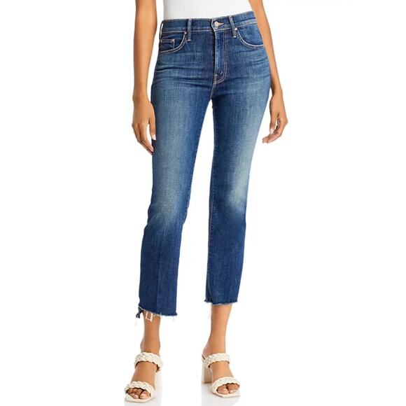 Mother Girl Crush The Insider Crop Step Fray Denim Jeans Womens Size 25 / 2 - Picture 1 of 11